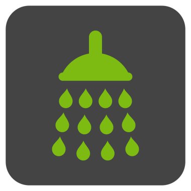 Duş düz kare vektör simgesi