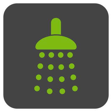 Duş düz kare vektör simgesi