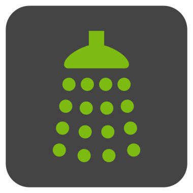 Duş düz kare vektör simgesi