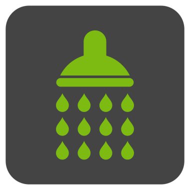 Duş düz kare vektör simgesi