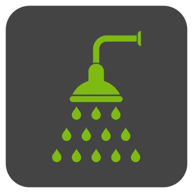 Duş düz kare vektör simgesi