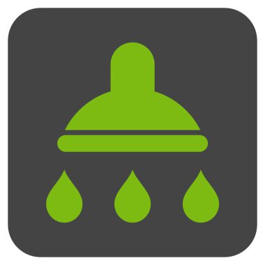 Duş düz kare vektör simgesi