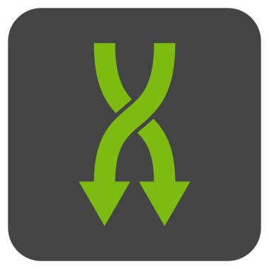 Düz kare vektör simgesi aşağı okları shuffle