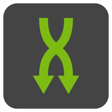 Düz kare vektör simgesi aşağı okları shuffle