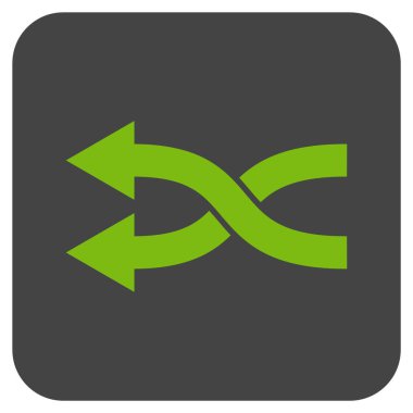 Shuffle oklar düz yaptı vektör simgesi kare