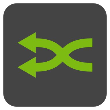 Shuffle oklar düz yaptı vektör simgesi kare