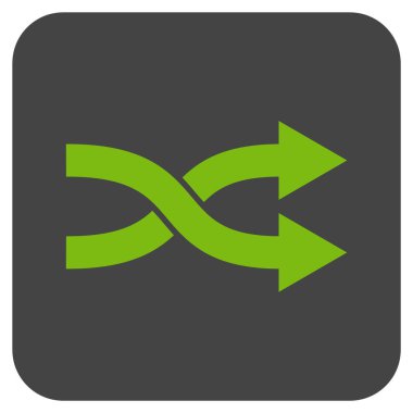Shuffle oklar sağ düz vektör simgesi kare