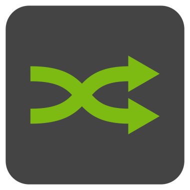 Shuffle oklar sağ düz vektör simgesi kare