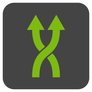 Düz kare vektör simge yukarı okları shuffle