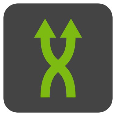 Düz kare vektör simge yukarı okları shuffle