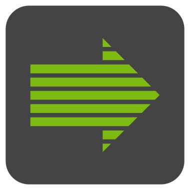 Şerit ok sağ düz vektör simgesi kare