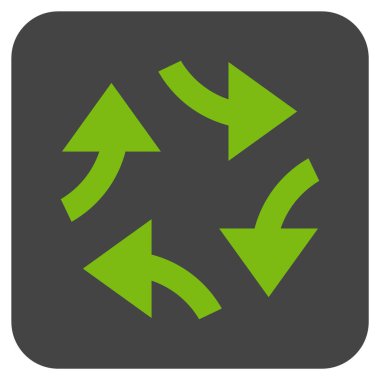 Oklar düz kare vektör simge girdap