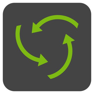 Oklar düz kare vektör simge girdap