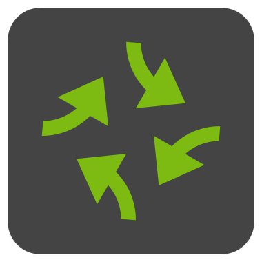 Oklar düz kare vektör simge girdap