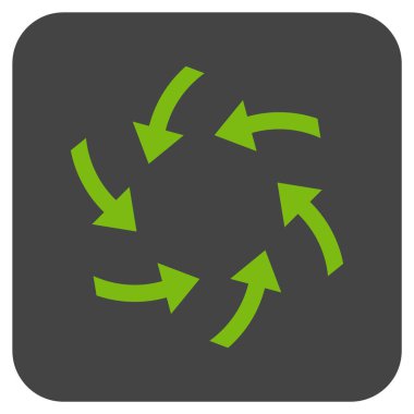 Oklar düz kare vektör simge girdap