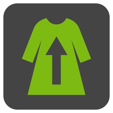 Kadın elbise düz kare vektör simge al