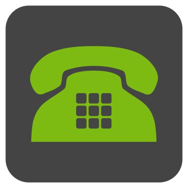 Sesi telefon düz kare vektör simgesi