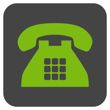 Sesi telefon düz kare vektör simgesi