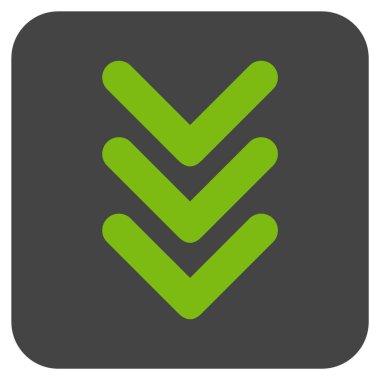 Vektör simge düz aşağı çift ok ucu kare