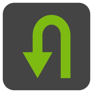 Geri düz kare vektör simge açmak