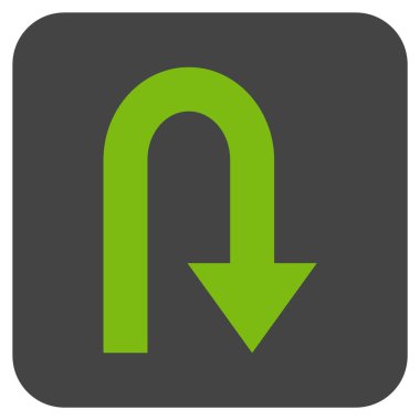 Geri düz kare vektör simge açmak