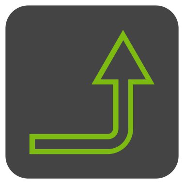 Düz kare vektör simge kadar açmak