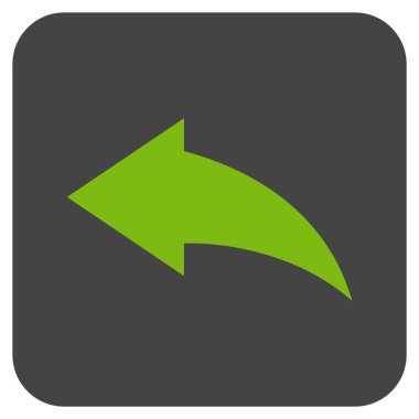 Düz kare vektör simgesi geri al