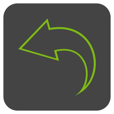 Düz kare vektör simgesi geri al