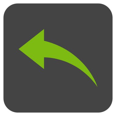 Düz kare vektör simgesi geri al