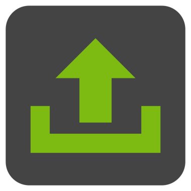 Düz kare vektör simge yüklemek