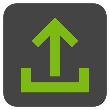 Düz kare vektör simge yüklemek