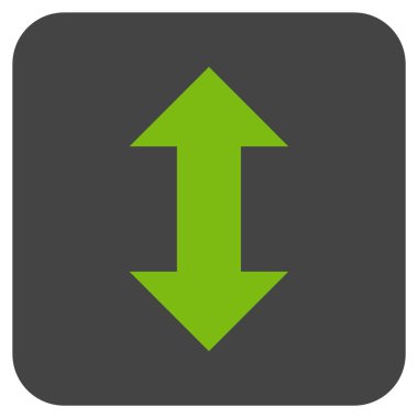 Dikey Exchange oklar düz kare vektör simgesi