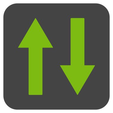 Dikey Çevir oklar düz kare vektör simgesi