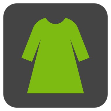 Kadın elbise düz kare vektör simgesi