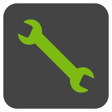 İngiliz anahtarı düz kare vektör simgesi