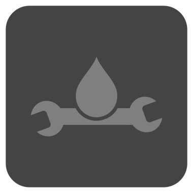 Sıhhi tesisat düz kare vektör simgesi