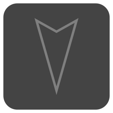 İşaretçi düz aşağı vektör simgesi kare