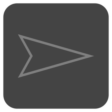 İşaretçi tam düz vektör simgesi kare