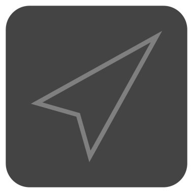 İşaretçi düz yukarı vektör simgesi kare