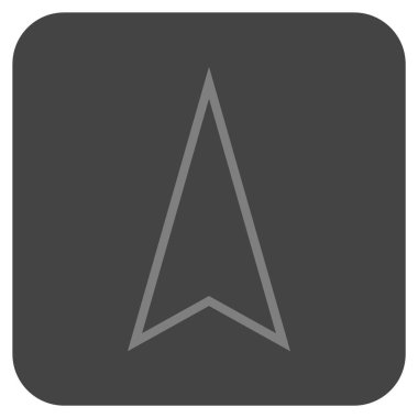 İşaretçi düz yukarı vektör simgesi kare