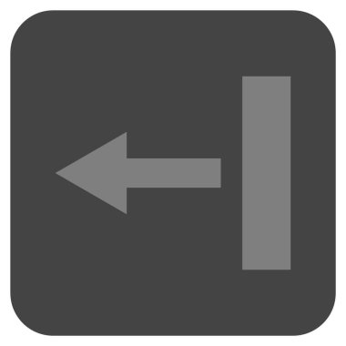 Sol düz kare vektör simge çekin