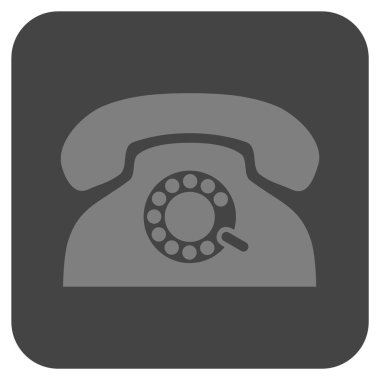 Nabız telefon düz kare vektör simgesi