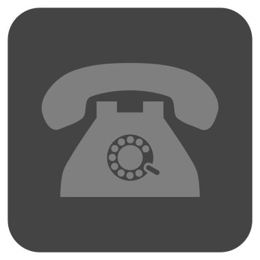 Nabız telefon düz kare vektör simgesi