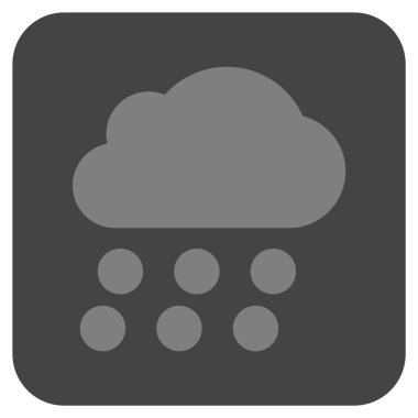 Yağmur bulutu düz kare vektör simgesi