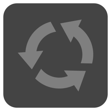 Geri dönüşüm düz kare vektör simgesi