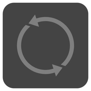 Geri dönüşüm düz kare vektör simgesi