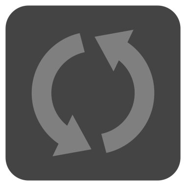 Geri dönüşüm düz kare vektör simgesi