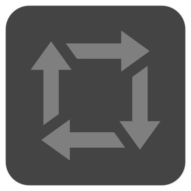 Geri dönüşüm düz kare vektör simgesi