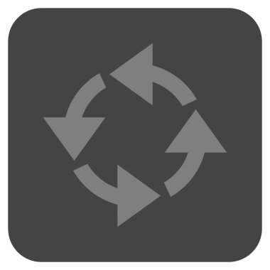 Geri dönüşüm düz kare vektör simgesi