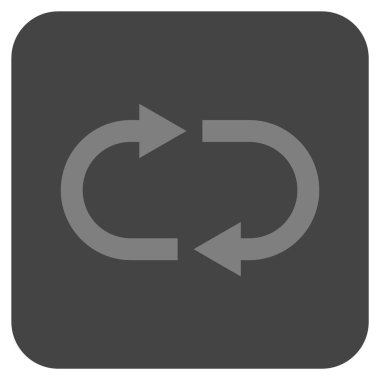 Geri dönüşüm düz kare vektör simgesi